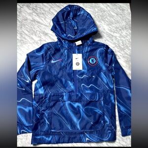 Nike Chelsea FC Repel Windbreaker Full-Zip Soccer Jacket Kids Large & medium